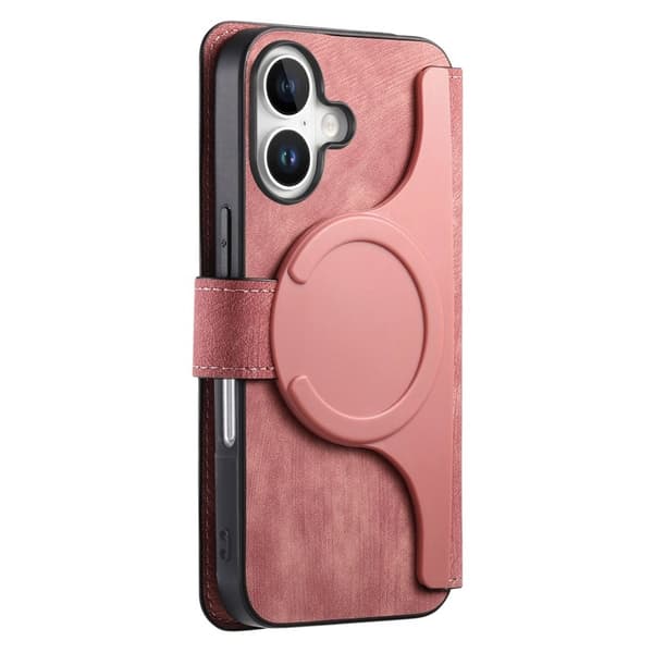 CASENEO iPhone 16 Plånboksfodral Konstläder - Rosa