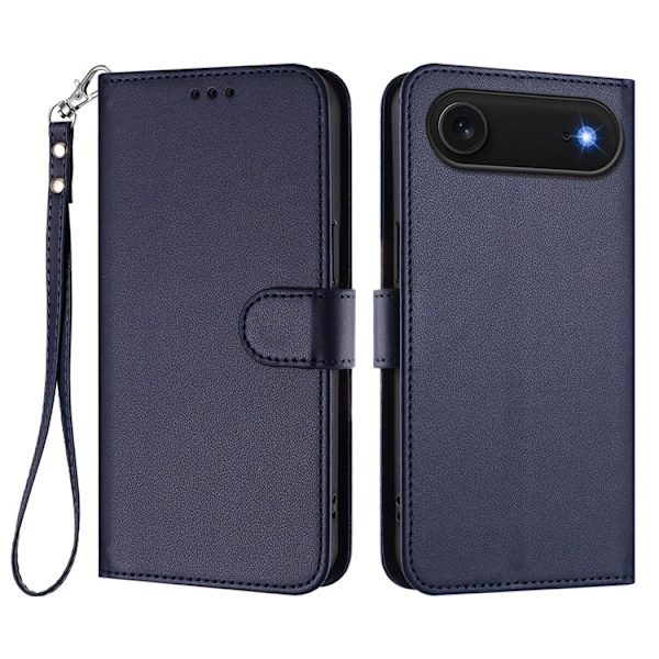 iPhone Air Plånboksfodral Läder med Handledsrem Blå