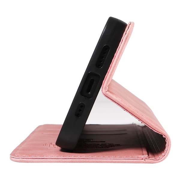 BETOPNICE 003 iPhone 16 Pro Plånboksfodral Konstläder - Rosa