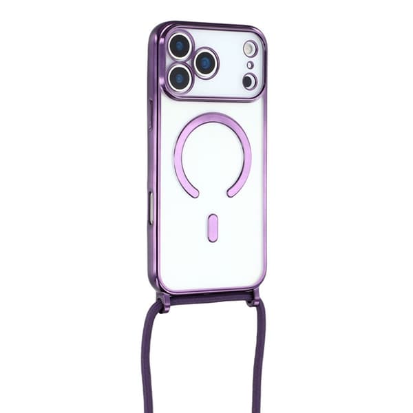 Mobilskal till iPhone 17 Pro MagSafe Electroplating Edge TPU - Lila Lila