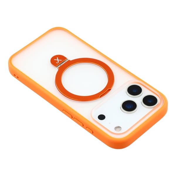 X-LEVEL Mobilskal till iPhone 17 Pro med Metall Kickstand - Orange