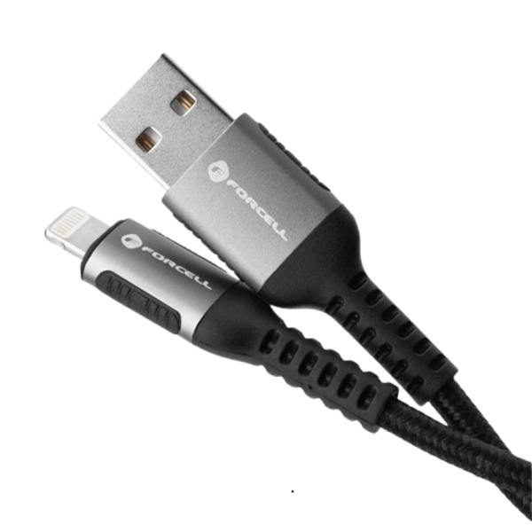 Forcell USB-A till Lightning Kabel 12W 2m 2.4A Cafule - Svart Black