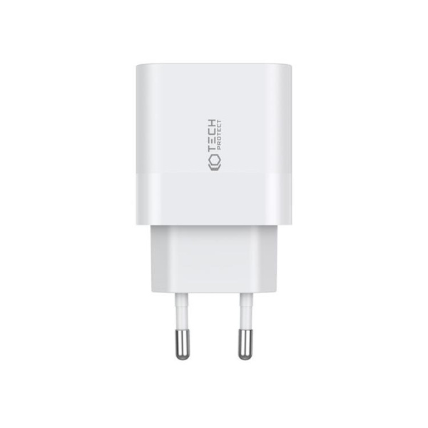 Tech-Protect Väggladdare Med Type-C Kabel - Vit