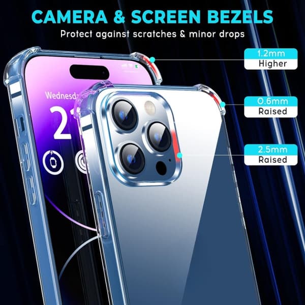 BOOM Mobilskal till iPhone 15 Pro Shockproof TPU - Clear Transparent