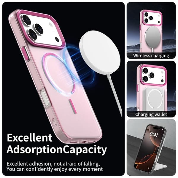 Mobilskal till iPhone 17 Pro MagSafe C-shaped Candy Color - Röd Röd