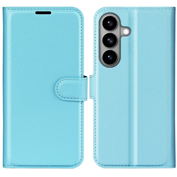 Amorus Plånboksfodral för Samsung Galaxy S26 Plus Konstläder Stöd - Blå