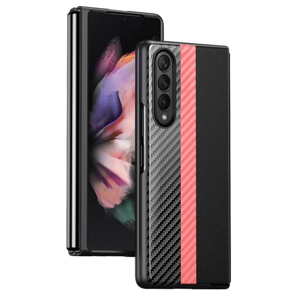 Galaxy Z Fold 4 Skal Carbon Fiber - Rosa Rosa