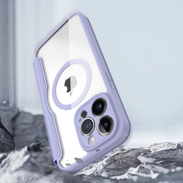 Dux Ducis iPhone 14 Pro lompakkokotelo Magsafe Skin X Pro - violetti