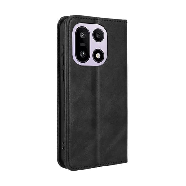 OnePlus 15 5G Plånboksfodral Retro Texture Konstläder Svart