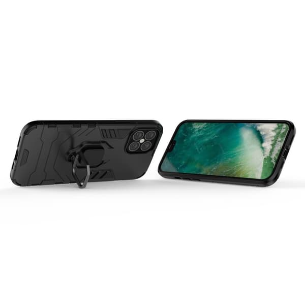 Hybrid Ring MobiliPhone 12 Pro Max Cover - Sort Black