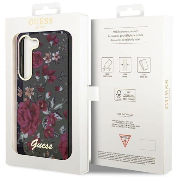 Guess Galaxy S23 Plus Mobilskal Flower Collection - Grön