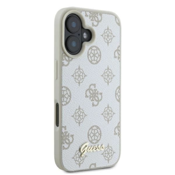 Guess Telefontaske til iPhone 16 MagSafe Peony Script Logo - Hvid Vit