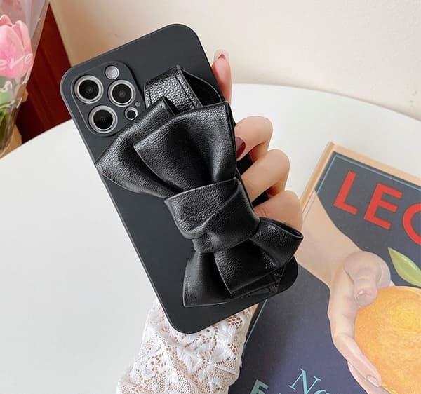 Rusetti Nahkarannekke iPhone 13 Mini Kuori - Musta Black