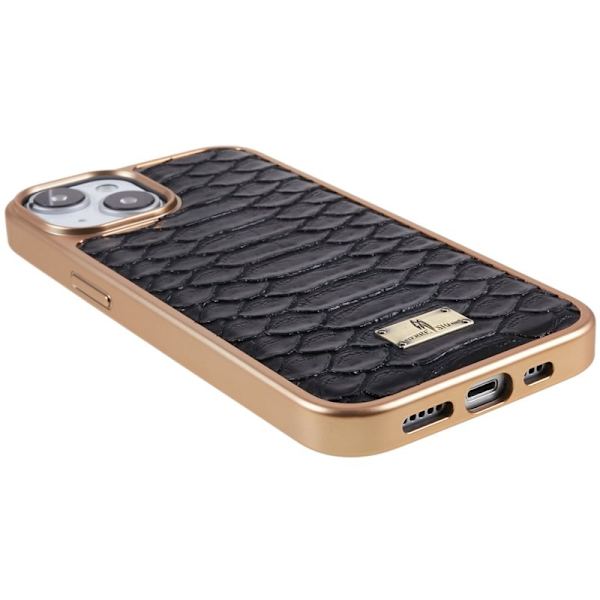 FIERRE SHANN iPhone 14 Plus Plånboksfodral Konstläder - Svart