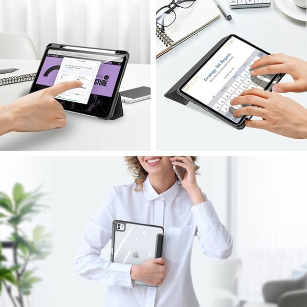 Dux Ducis iPad Pro 11" (2024) Etui Toby med Klap - Sort Black