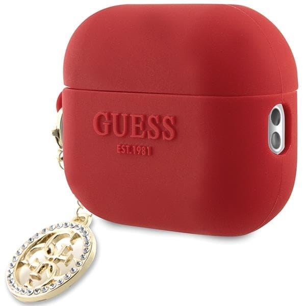 Guess Airpods Pro 2 Skal Diamond Charm - Punainen Röd