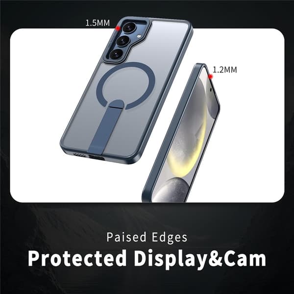 Mobilskal till Galaxy S25 Plus/S24 Plus MagSafe Kickstativ Acrylic Blå