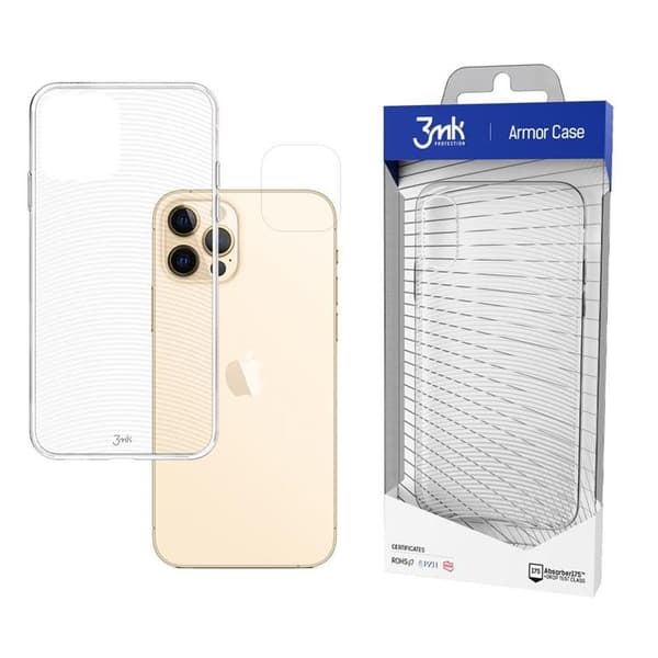 3MK Armor Kuori Apple iPhone 12 Pro Max - Läpinäkyvä Transparent