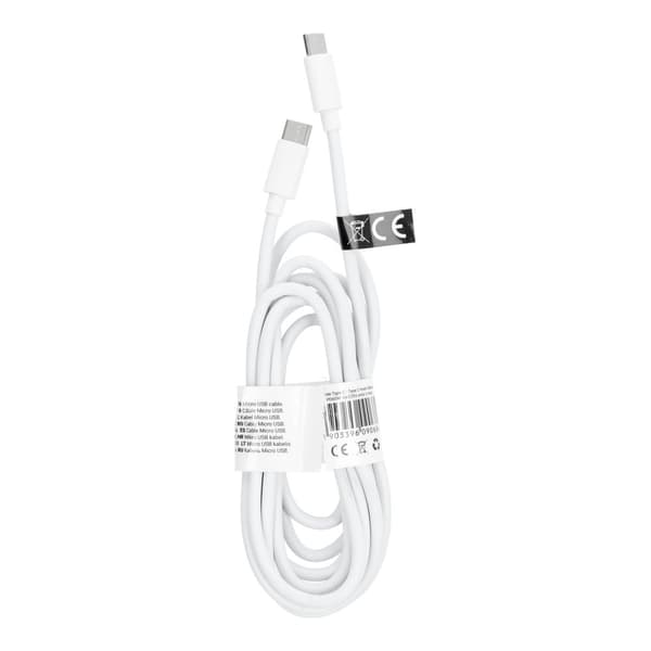 USB-C till USB-C kabel Power Delivery PD60W 3A C293 2m - Vit Vit