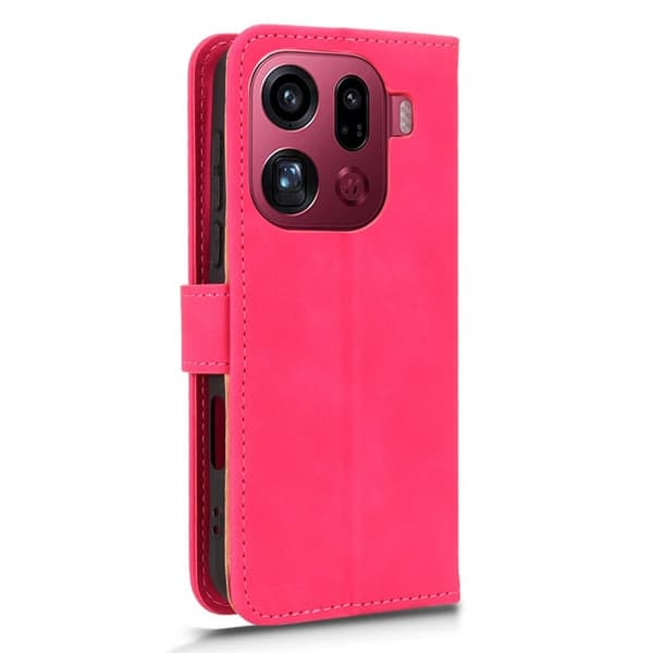 Oppo Find X9 Pro 5G Plånboksfodral Konstläder Skydd - Rosa
