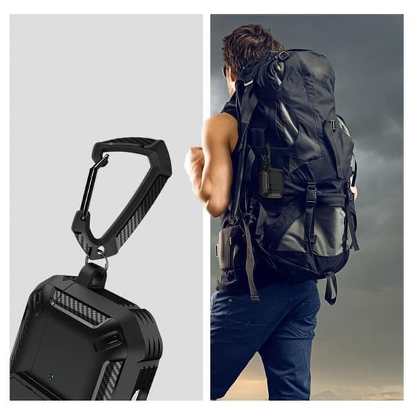 Airpods Pro 1/2 Skal X-Carbo - Sort Black