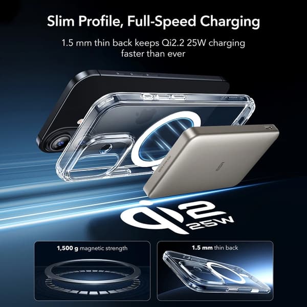 ESR Mobilskal till iPhone 17 Magsafe Classic Hybird - Clear Transparent