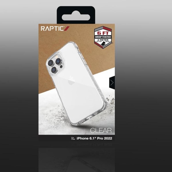 Raptic iPhone 14 Pro etui pansret - gennemsigtig