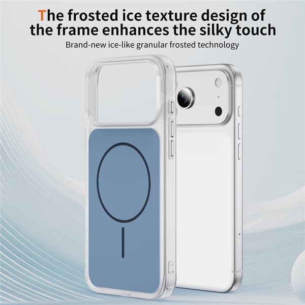 Mobilskal till iPhone 17 Pro Max MagSafe Skin Touch TPU PC - Blå Blå