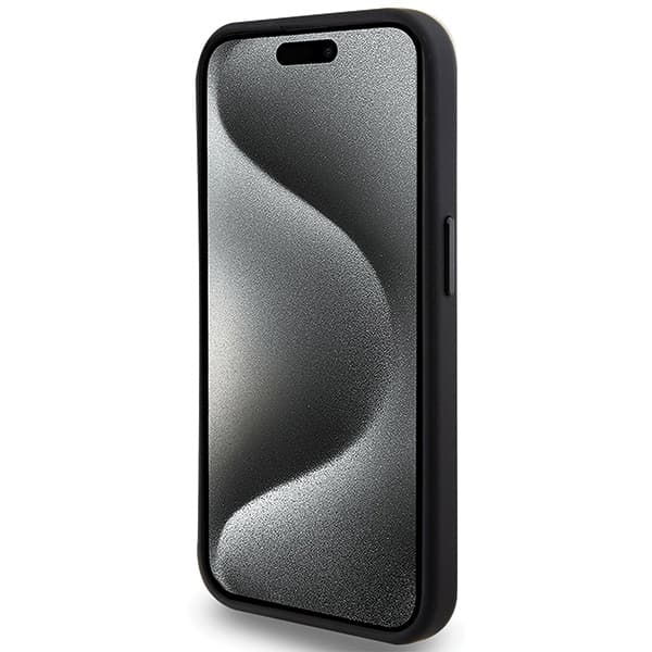 Tumi telefontaske til iPhone 15 Pro MagSafe læder ballistisk mønster - sort