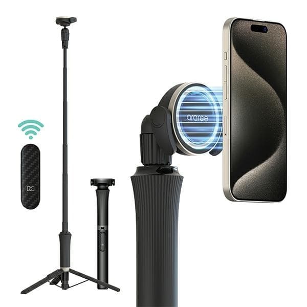 Araree Selfiestick MagSafe Tripod Bluetooth Magfie Pod Pro - Svart Black