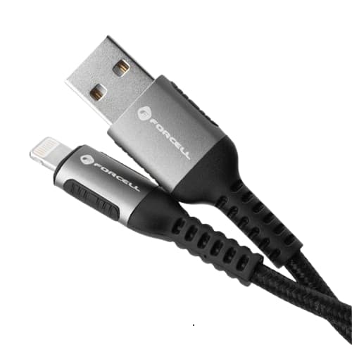 Forcell USB-A till Lightning Kabel 12W 3m 2.4A Cafule - Svart Svart