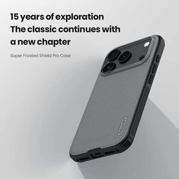 NILLKIN Super Frosted Shield Pro Mobilskal till iPhone 17 Pro Svart