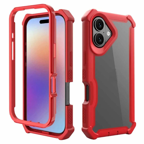 Mobilskal till iPhone 17 TPU + PC Shockproof - Röd Röd