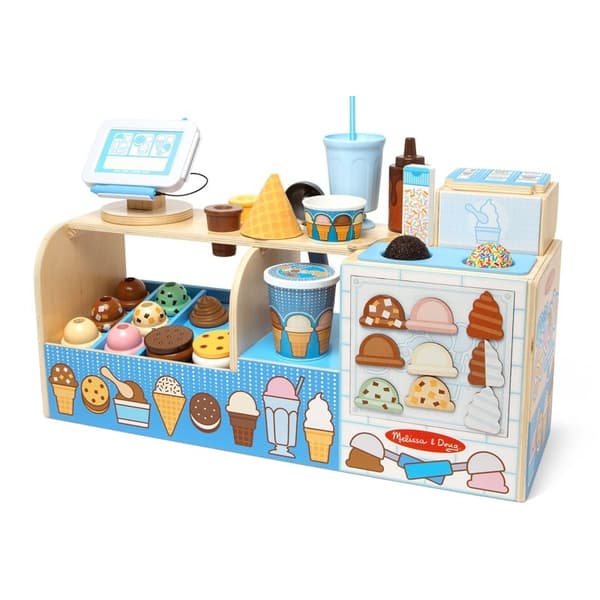 MND Cool Scoops Ice Creamery Wooden Counter
