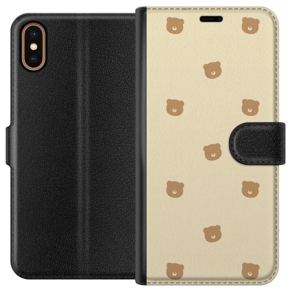 Plånboksfodral till Apple iPhone X med Björnmönster