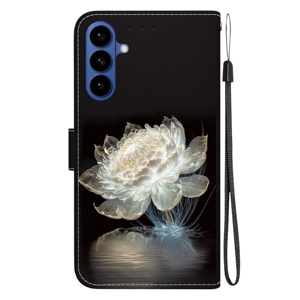 Samsung Galaxy S26 Plånboksfodral Anti-Drop Konstläder Crystal Peony