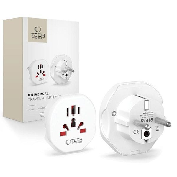 Tech-Protect Universal Reseadapter EU - Vit Vit