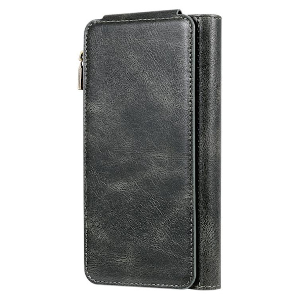 iPhone 17 Pro Max Konstläder Plånboksfodral Detachable Zipper - Grön Grön