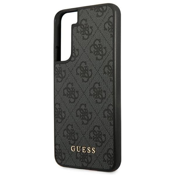 Guess Metal Guld Logo Taske til Galaxy S22 - Grå Grey