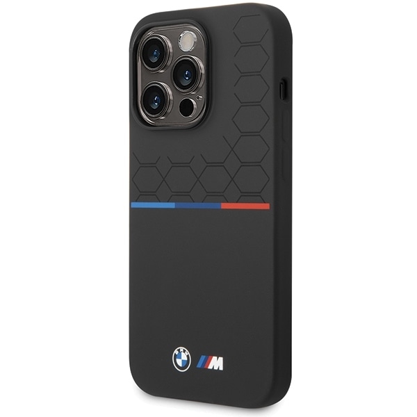 BMW Mobilskal till iPhone 15 Pro MagSafe Silicone Pattern - Svart
