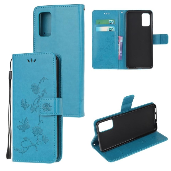 Butterfly Plånboksfodral till Samsung Galaxy S20 Plus - Blå Blå