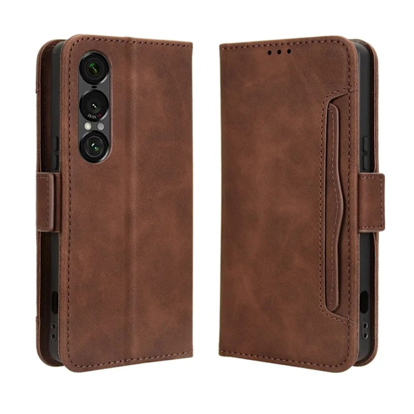 Sony Xperia 1 VII Plånboksfodral Konstläder - Brun Brun