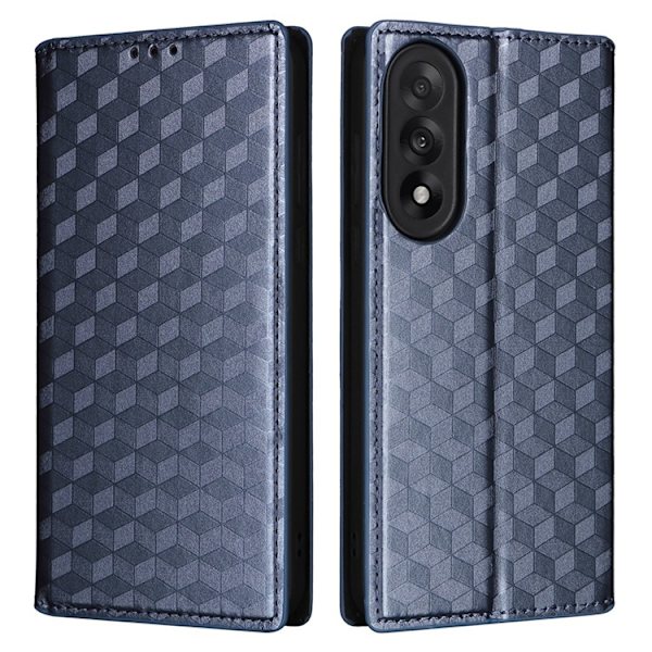 OnePlus Nord 5 Plånboksfodral Rhombus Imprint - Blå Blå