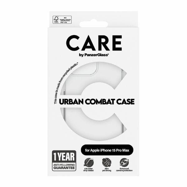CARE PanzerGlass Mobilskal till iPhone 15 Pro Max Urban Combat Transparent