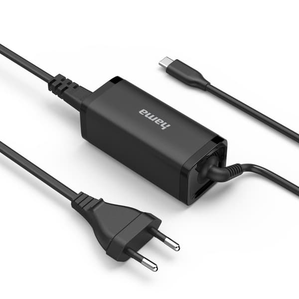 HAMA Notebook Power Supply USB-C Gan 100-240V 5-20V/65W