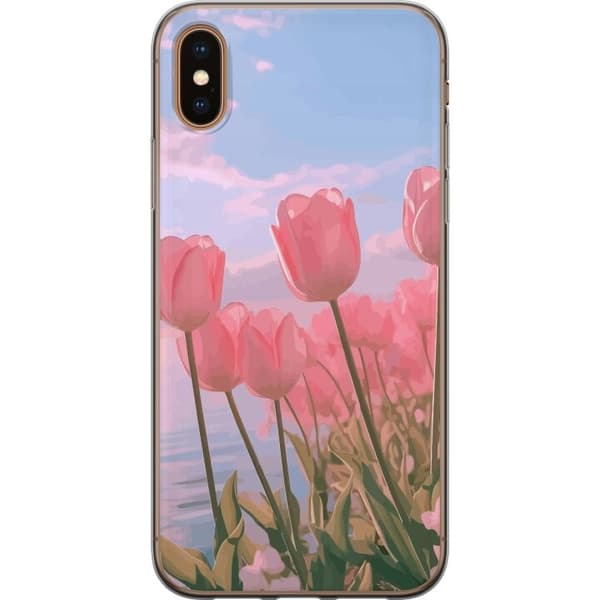 Mobilskal till Apple iPhone XS Max med Rosa Tulpaner