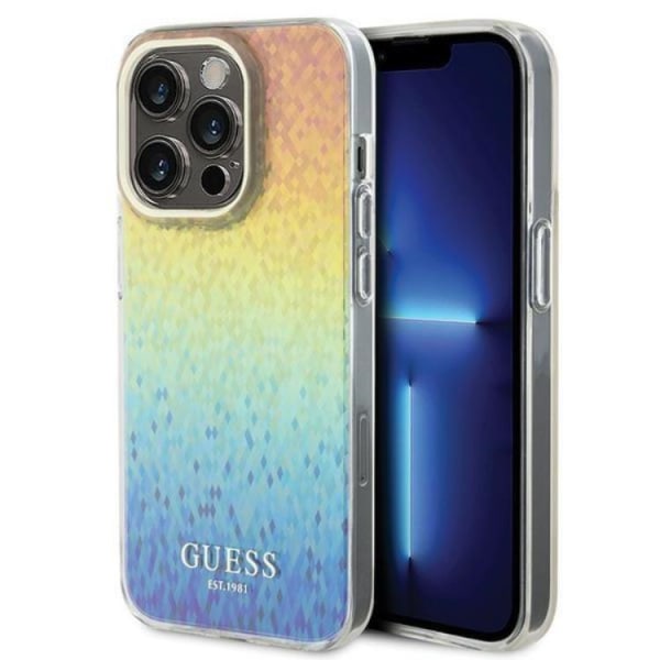 Guess iPhone 15 Pro Mobile Cover IML Mirror Disco Iriscent