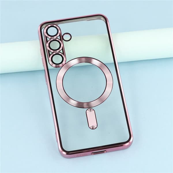 Mobilskal för Samsung Galaxy S26 Magnetiskt TPU + Glaslins Skydd - Roséguld