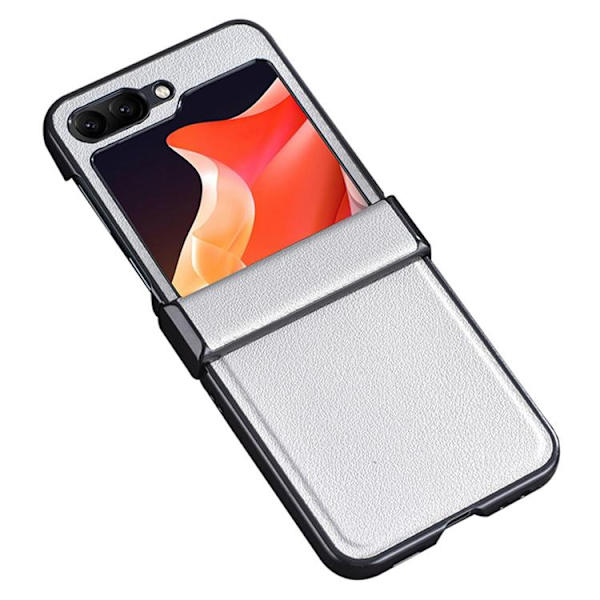 Mobilskal för Galaxy Z Flip 6/7 FE Läder + PC Hinge