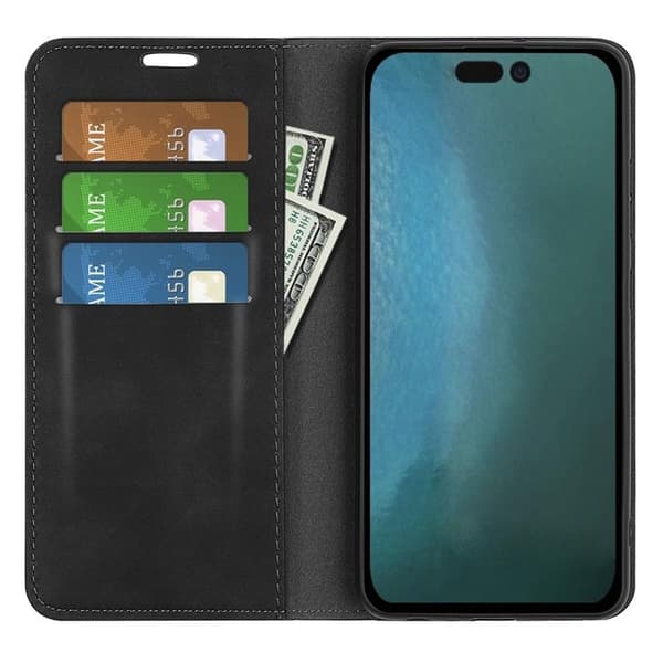 Folio iPhone 14 Pro -lompakkokotelo - Musta Black